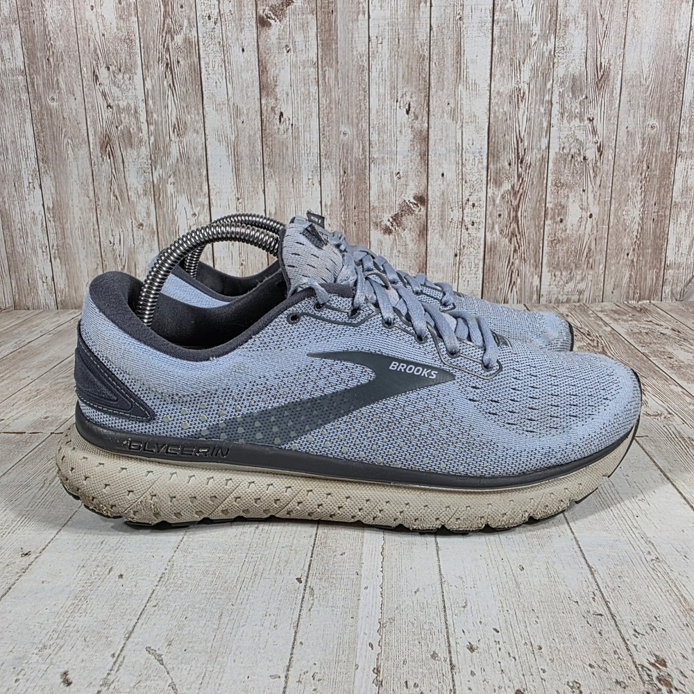Brooks Glycerin 18 Womens 10 Wide Running Shoes Blue Grey 1203171D073